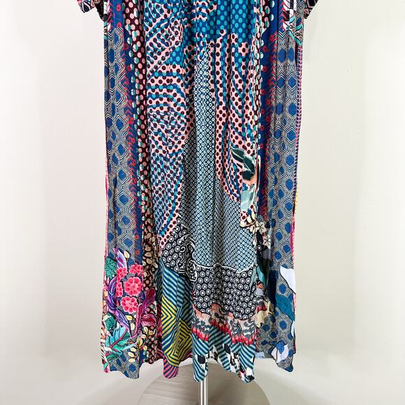 Anthropologie | Bhanuni by Jyoti Patterned Maxi Long Sleeve Slit Boho Maci Dress - Picture 11 of 16